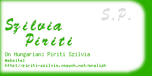 szilvia piriti business card